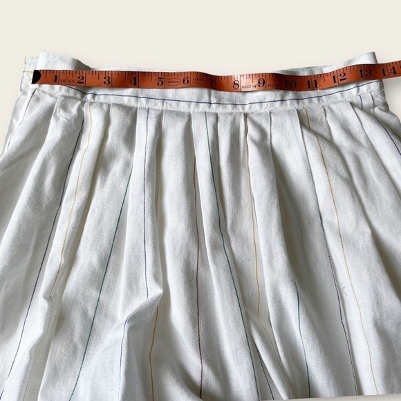 Vtg Henry Grethel 80s White Linen Cotton Skirt Set Prairie Coastal Cottagecore - Picture 16 of 16